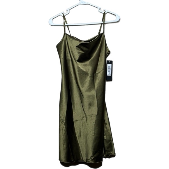 Olive Bebe Cowl Neck Slip Dress - Picture 1 of 6